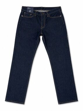 NWT Gap Denim Men’s Straight Leg Jeans Dark Wash 31x32 Mid Rise Classic Fit